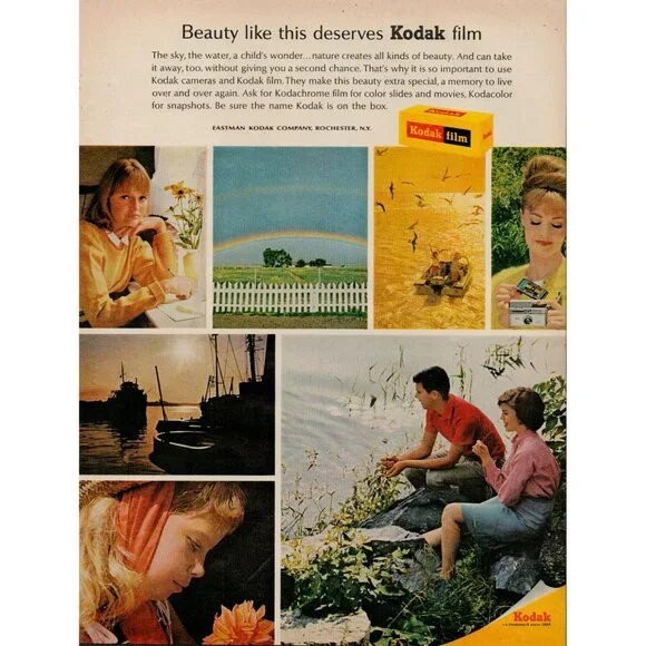 1965 Kodak Kodacolor,Kodachrome Film Vintage Print Ad (L21) - Picture 1 of 3